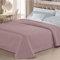 Ruoccohome Trapuntino Primaverile-Estivo Letto Matrimoniale - 260x260 cm Copriletto effetto Raso Tinta unita - Prodotto Italiano - Cipria