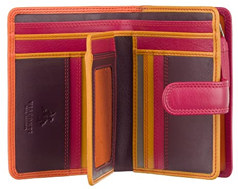 Luchiano Visconti Geldbörse, Geldbörse, Orange, Regenbogenfarben, Faltbare Brieftasche