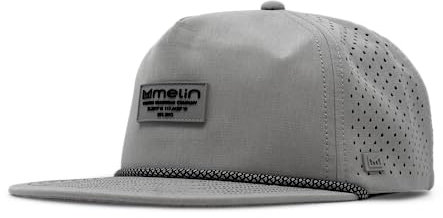 melin Coronado Brick Hydro Performance Snapback Hat Wasserabweisende Baseballkappe für Damen & Herren, Meliert, Grau, M/L
