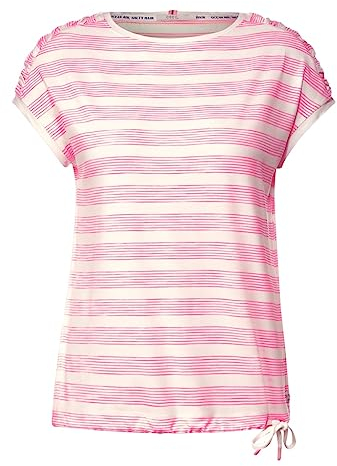 CECIL Damen B320169 Streifenshirt, Soft Pink, L EU