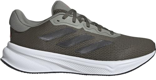 adidas Herren Response Shoes Laufschuhe, Olive strata/core Black/Bright red, 45 1/3 EU