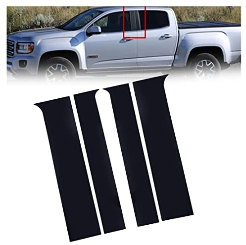 OYTHO Auto Fenster B-Säule Zierleisten,Für Chevrolet Colorado für GMC Canyon 2015-2019 2020 2021 2022 4-teiliger Aufkleber für die Linke rechte Türsäulenpfostenabdeckung