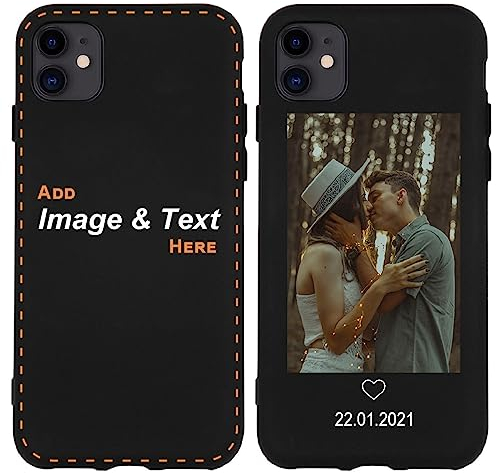 KX-Mobile Schwarze Silikonhülle für iPhone 11 Handyhülle selbst gestalten - Schwarze Hülle - selbst gestaltet/personalisiert - Deine Hülle mit Deinem Design