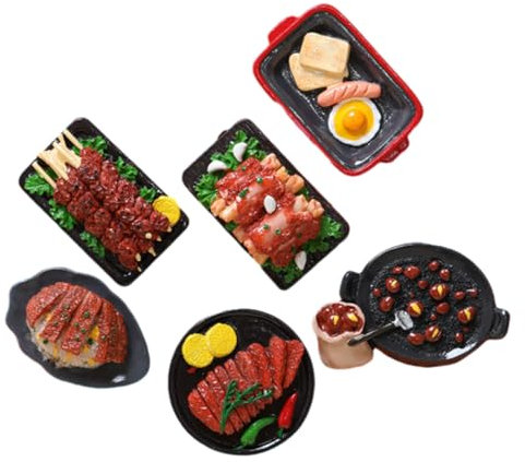 Mini-Kühlschrankmagnete, 6 Packungen Kühlschrankmagnete, magnetische Schnallen, simulierte Lebensmittel und Spielzeug, Nachrichtenaufkleber, Magnete