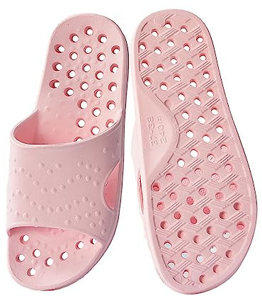 Ciabatte da bagno da uomo e da donna per sauna – spiaggia e ciabatte da bagno – ciabatte da bagno per doccia – ciabatte da bagno antiscivolo – ciabatte da bagno impermeabili, Colore: rosso, 39/40 EU