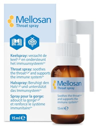 Mellosan Rachenspray – Pflege des Rachenraums auf Basis reinen Honigs – mit Thymian, Kamille und Sonnenhut
