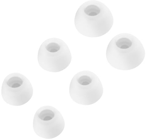 Chofit Ear Caps Compatible with soundcore by Anker P20i/R50i Eartips, Soft Silicone Replacement in-Ear Ear Tips Earbuds Cushions Tip Covers, 3 Sizes 3 Pairs (White)