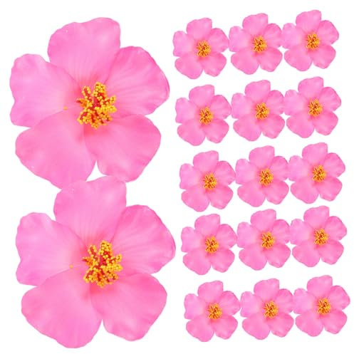 RORPOIR 25 Stück Eva Simulation Hibiskusblüten Dekorative Künstliche Blumen für Partyzubehör Zart und Rosa Geeignet für Schlafzimmer und Wohnzimmer