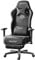 AutoFull Gaming Chair, Ergonomic Wingless Cushion Computer Chair, PU Leather Racing Style Office Chair with Lumbar Support Pillow and Footrest, Dark