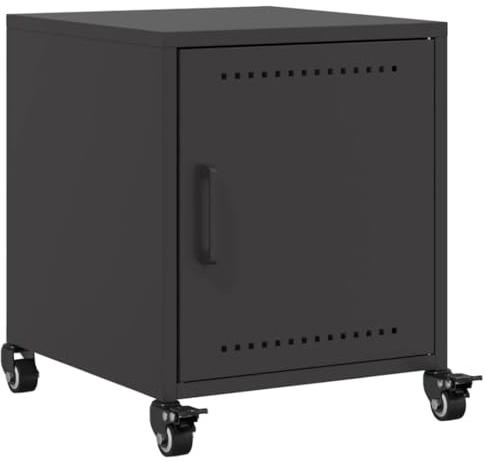 vidaXL Nachttisch Schwarz 36x39x43,5 cm Stahl