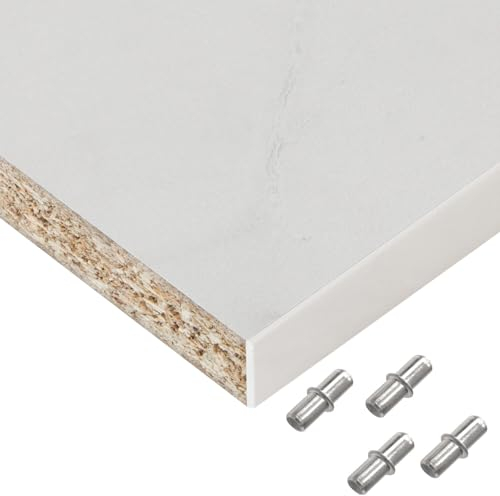 Hausfux Einlegeboden, Regalboden nach Maß - 1,9 cm Starke Spanplatte, melaminbeschichtet, einseitige ABS-Kante - Made in Germany - Maßanfertigung - für Möbelbau (India Marmor, 60 x 60 cm)