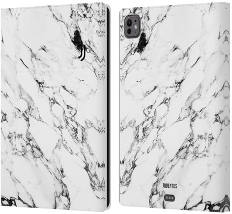 Head Case Designs Licenza Ufficiale Juventus Football Club Bianco Marmoreo Custodia Portafoglio in Pelle Compatibile con Apple iPad PRO 11 M4 2024