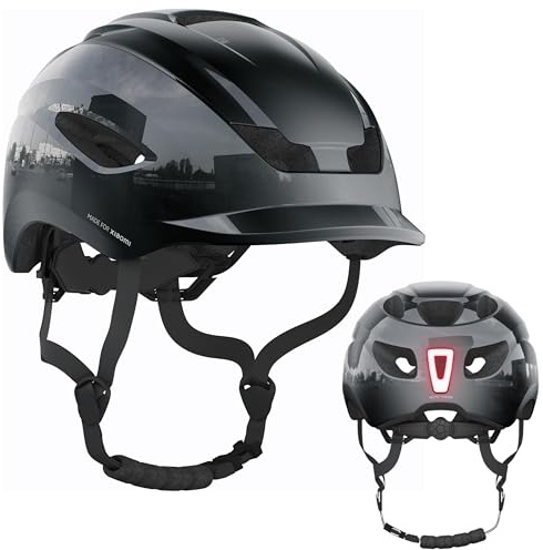 Made for Xiaomi Hybrid - Urbaner Lifestyle-Helm für Fahrrad & E-Scooter - Hintere LED mit USB-C & verstellbare Größe - Leicht, belüftet & bequem für Damen & Herren