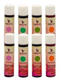 CREARTEC Natürliche Seifenfarbe Transparent - Seifenherstellung/Seifenkreationen - Farben: Orange, Olivengrün, Mint, Rosé - 2x40ml - Made in Germany