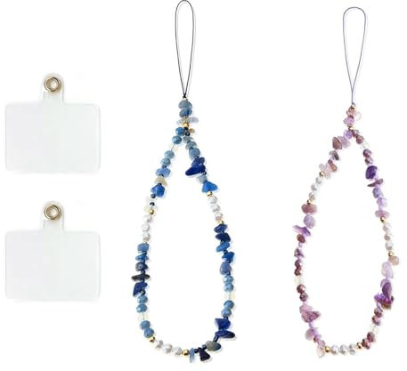 SWYSGS Bracelet pour téléphone portable,Charme de téléphone Corde,Dragonne de Lanière de Téléphone Perlée,Sangle de Chaîne de Téléphone Perlée de Fleurs de cristal de Perle Anti-Perdue