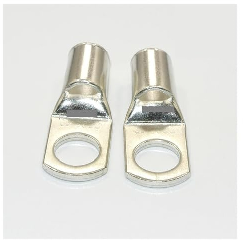 ICXLPMC 10/30/50PCS Ring Terminal Cable Shoes Lugs 6-50mm2 Tinned Copper Lug Wire Eye Connectors Bare Terminals Lugs Wire Copper (SC50-8,50PCS)