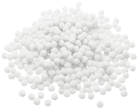 PATIKIL 500 Stück Pompons Bunt, 1cm Bunte Pompons zum Basteln, Filzkugeln Bunt Pom Poms für Ostern DIY Kreative Handwerk Dekorationen Weihnachten, Weiß