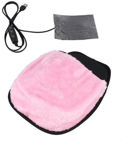 Gdfnmogo USB-beheizte Computer-Pad-Handwärmer, 3 Temperaturen/Zeitbegrenzungen, für Büro, Zuhause, Computer, Laptop, Arbeit, Gaming & Geschenk (Rosa)