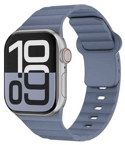 Sportivo Cinturini Compatibile con Cinturino Apple Watch 40mm 41mm 38mm 42mm 44mm 45mm 46mm per Donna/Uomo,Traspirante Morbida Silicone Band per Apple Watch Serie 10 9 8 7 6 5 4 3 SE Ultra/2 49mm