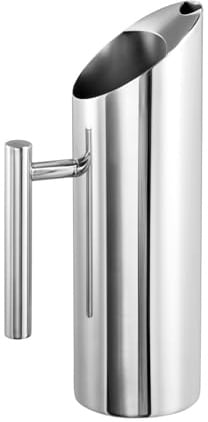 APS 10695 - Brocca per acqua, Ø 9 cm, altezza: 27,5 cm, 1,2 litri, acciaio INOX 18/8, colore: Argento