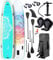 BRAST® SUP Board Family | Aufblasbares Stand up Paddle Set XXL | 370x87x15cm bis 210kg | 7 Designs | inkl. Zubehör 2X Kajak-Sitz 2X Fußschlaufe 2X Paddel Pumpe Rucksack | Mandala