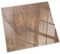 Kaminbodenplatte für Kaminofen 50x50 cm Quadratische Schutzplatte Elegantes Design Hartglas Dekorative Glasbodenplatte Glasboden Stilvollem Motiv Hitzeschutz - Roststruktur auf Metall