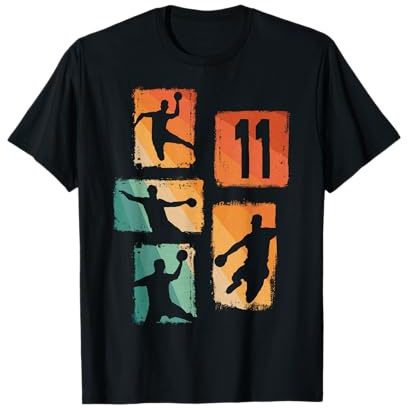11. Geburtstag Jungs Retro Handball Spieler 11 Jahre alt T-Shirt