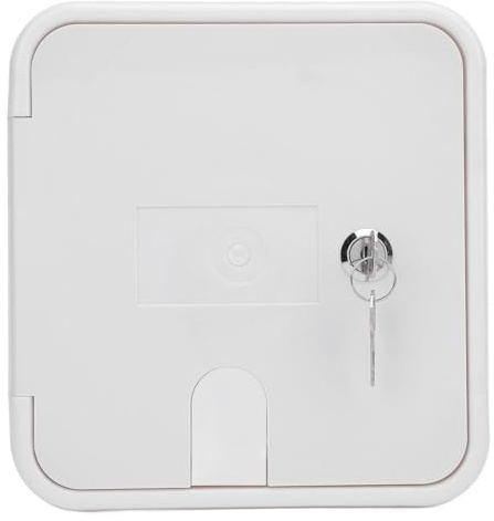 Jeffergarden Cache-câble pour Camping-Car, Passe-câble électrique pour Camping-Car, Cache-Prise pour Porte D'accès avec 2 Clés