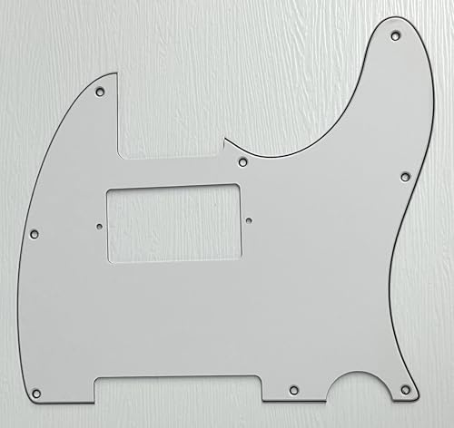 Schlagbrett kompatibel für Fender Esquire Telecaster 8-Loch PAF-Stil Gitarre (3-lagig, weiß)
