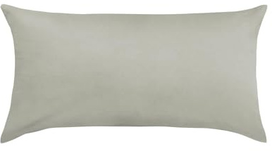 Traumschlaf Feinjersey Kissenbezug – weich & atmungsaktiv aus 100% Baumwolle – Jersey-Qualität, geschmeidig & pflegeleicht – mit Reißverschluss – 40x80 cm, grau
