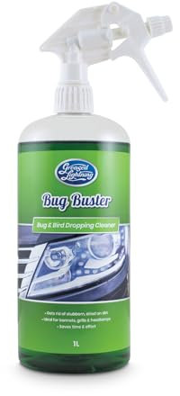 Greased Lightning Bug Buster - Bug and Tree Sap Remover - Removes Bird Droppings, Bugs, and Tree Sap - Easy to Use with Maximum Results - Safe for Windscreens, Mirrors, Bonnets, and More - 1 Litre