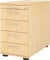 bümö® Bürocontainer mit 5 Schüben & Schloss | Standcontainer aus Holz abschließbar | Container für Büro | Tischcontainer in 6 Dekoren (Ahorn)