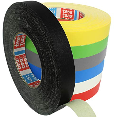 Premium Gewebeband matt, schwarz 50 mm x 50 m