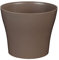 greemotion Übertopf Tulipan ca. 15 cm, Blumentopf in Taupe, Pflanzkübel aus Kunststoff, Blumenkübel Rund für Innen & Außen, Pflanztopf Balkon & Terrasse, Pflanzgefäß Garten, Pflanzen-Zubehör