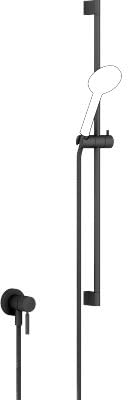 Dornbracht UP-Einhandbatterie mit integriertem Brauseanschluss mit Duschgarnitur, ohne Handbrause, 36013660-33, Farbe: Schwarz Matt