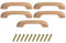 Mysummer Holzgriffe, massiver Griff für Schubladen, klar beschichtet, glatter Lochabstand 9,6 cm, für Möbel, Kleiderschrank, Schrank, Schublade, Griff (klar lackiert 2), 5 Stück