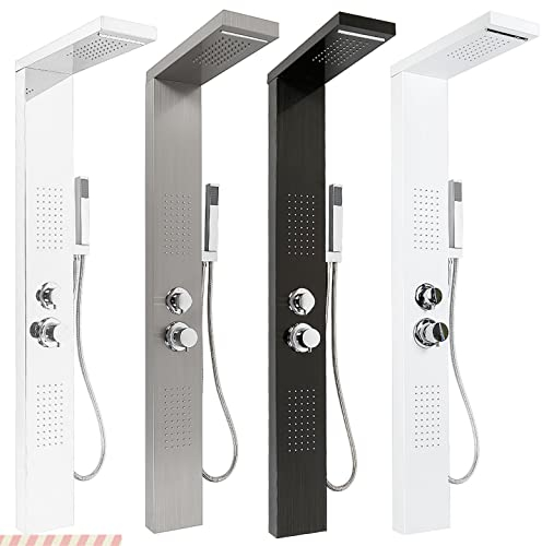 Columna Ducha Columna de Hidromasaje con Grifo Acero Inoxidable Panel Duchas Set Ducha Sistema Duchas de Baño,15 * 47 * 130 cm