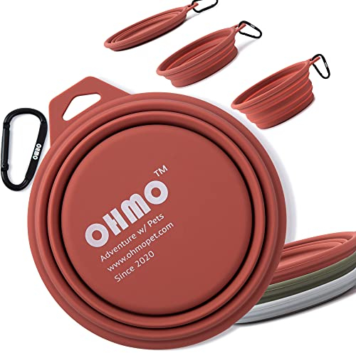 OHMO Gamelle Chien Pliable Portable (800ml), Gamelles de Voyage pour Chien et Chat, érythrinus