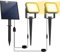 NATPOW Solar Gartenstrahler für Außen, 2-in-1 Solarleuchte Garten, IP65 Wasserdichte, Auto-ON/OFF Außenwandleuchten Landschaftsstrahler Gartenbeleuchtung für Bäume, Hof, Gartenweg (3000K)