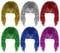 BESPORTBLE 6 Stk Lametta Perücke Lila Perücke Blonde Perücke Folienperücken Fotobox Accessoires Hochzeit Disco Wig Lustige Hüte Perücke Rot Folie Perücke Party Männer Und Frauen Cosplay Kleid