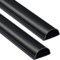 D-Line Maxi 1M5025B-2PK, Canaletas decorativas para cables de TV, Cubre los cables de TV en la pared - 2x 50mm (anch.) x 25mm (alt.) x 1-metro longitudes (2-metro) - Negro