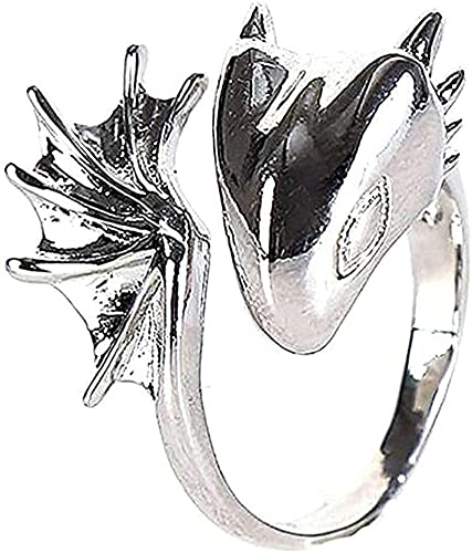 Glänzender Emaille-Drachen-Ring, verstellbar, offene Ringe, für Frauen, Männer, Punk, Gothic, Gold, Drachen-Fingerring, Geburtstag, Weihnachten, Neujahr, Festival, Party, Schmuck Praktisches Design u