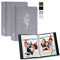 Lanpn Fotoalbum 9x13 50 2 Packungen, Klein Mini Leinen Einstecken Einsteckalbum für Hochformat Fotos Bilder Grau