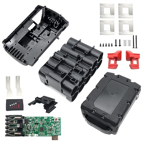10-Cell 18650 Battery Case Parts Cover Replacement for Milwaukee M18 18V Battery, Broken Battery Shell Replacement Plastic Case Repair DIY Kit for Cordless Power Tools (No Battery Cell Included)
