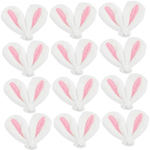 IWOWHERO 20St Hasenohren-Haarschmuck Hasenornamente Kit zur Herstellung von Haarschmuck Korb Haar Klammern süßer Hasenohrschmuck kreative Hasenohrdekoration Handbuch Sammelalbum Haarnadel