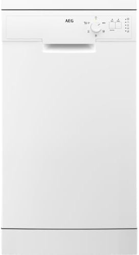 AEG FFX52507ZW Dishwasher 5000, Freestanding Dishwasher with AirDry Technology, 10 Settings, Customisable Space with MaxiFlex Drawer, Quik Program, 46 dB, 45cm, White, Class E