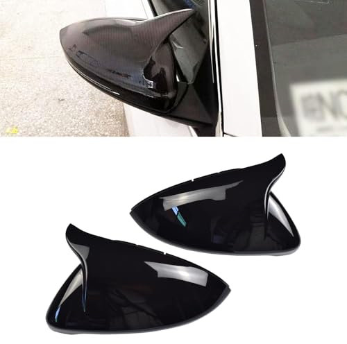 1 Paar Auto Spiegelkappen Links Rechts Rückspiegel Gehäuse für VW Golf MK7 7.5 GTI 7 Golf 7 R 2013-2020 Schwarz Abdeckungen Seitenspiegel für VW T-ouran L 2016-2019 (Schwarz)