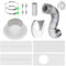 Toseky Indoor Dryer Vent Kit, Vent Hose Condenser Kit, Vent Duct Hose, Dryer Vent Parts, Internal Condenser Vent Hose Clothes Dryer Connector for Sliding Window, Dryer Accessories