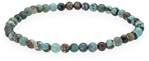 Lebensquelle Plus Mini Kugelarmband | 4-5mm | Hochwertiges Edelsteinarmband (Türkis, natur)