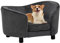 CLALER Hundesofa 69x49x40 cm Plüsch Hundecouch Hundebett Haustiersofa hundesofa für kleine Hunde und mittlere Hunde, Dunkelgrau